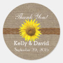 Search for sunflower on burlap wedding stickers Country