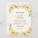Search for pale yellow wedding invitations Watercolor floral