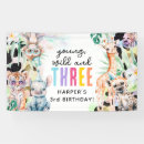 Search for young wild and three banners Safari