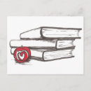 Search for stack of books postcards Teacher
