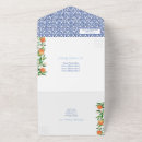 Search for blue orange white wedding invitations Watercolor