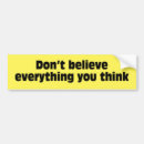 Search for thinks bumper stickers Red