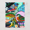 Recherche de oiseau abstrait cartes postales Vibrant
