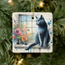 Search for russian blue cat ornaments Cute