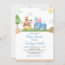 Search for tractor baby shower invitations Blue