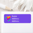 Search for purple heart return address labels Rainbow
