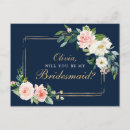 Search for navy blue bridesmaid cards Maid of honour