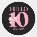Search for girl 10th birthday stickers Bow
