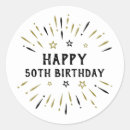 Search for gold fireworks stickers Birthday