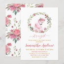 Search for red rose baby shower invitations Baby girl