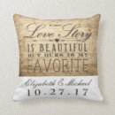 Search for wedding anniversary pillows Typography