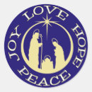 Search for love peace joy stickers Blue