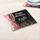 Search for rose gold glitter coasters Birthday