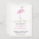 Search for pink flamingo save the dates Tropical