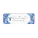 Search for greek key return address labels Blue