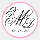 Search for initials wedding stickers Monogrammed
