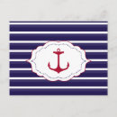 Search for red white blue stripes postcards Nautical