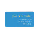 Search for yellow blue return address labels Contemporary