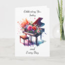 Search for piano birthday cards Flowers