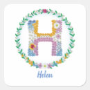 Search for h name stickers Initial