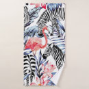 Search for pink flamingo bath towels Watercolor