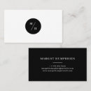 Recherche de monogramme e cartes visite Moderne