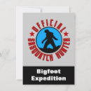 Recherche de sasquatch invitations Bigfoot