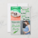 Recherche de bébé dans une cosse invitations Vert