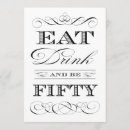 Search for dinner 50th birthday invitations Fifty