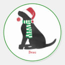 Search for black labrador stickers Santa