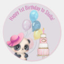 Recherche de panda rose autocollants 1er anniversaire