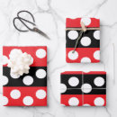 Search for black and red polka dot wrapping paper Retro