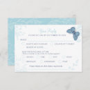 Search for butterflies rsvp cards Blue