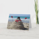 Search for snowman on beach christmas cards Tropical