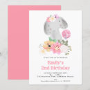 Search for elephant 2nd birthday invitations Cute baby elephant
