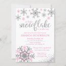 Search for pink snowflake invitations A little snowflake