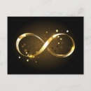 Search for infinity symbol postcards Gold