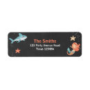 Search for shark return address labels Under the sea