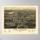 Search for antique panoramic map posters Massachusetts