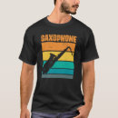 Recherche de musique de saxophone tshirts Rétro
