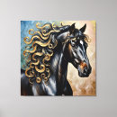 Search for black horse canvas prints Elegant