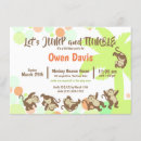 Search for monkeys 4x6 invitations For kids