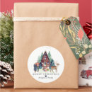 Search for forest cabin stickers Merry christmas