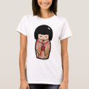 Recherche de poupée japonaise tshirts Kokeshi