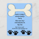 Search for dog paw print birthday invitations Blue