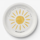 Recherche de soleil assiettes 1er anniversaire