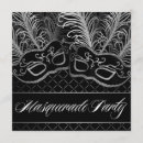 Search for black and white masquerade ball invitations Party