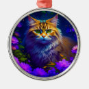 Recherche de fleurs violettes ornements Chaton