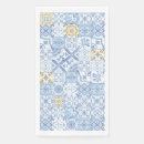 Search for blue tile napkins Vintage