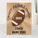Search for football coach cards Appreciation
